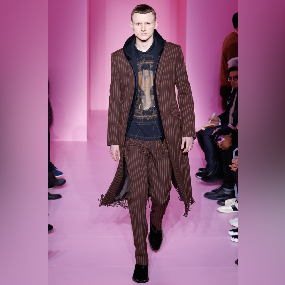 Givenchy Fall Winter 2016 Slim Pinstriped Dress Pants